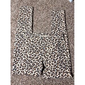 Y2K Circo Leopard Print Leggings Brown Animal Print Stretch Pants XL #8